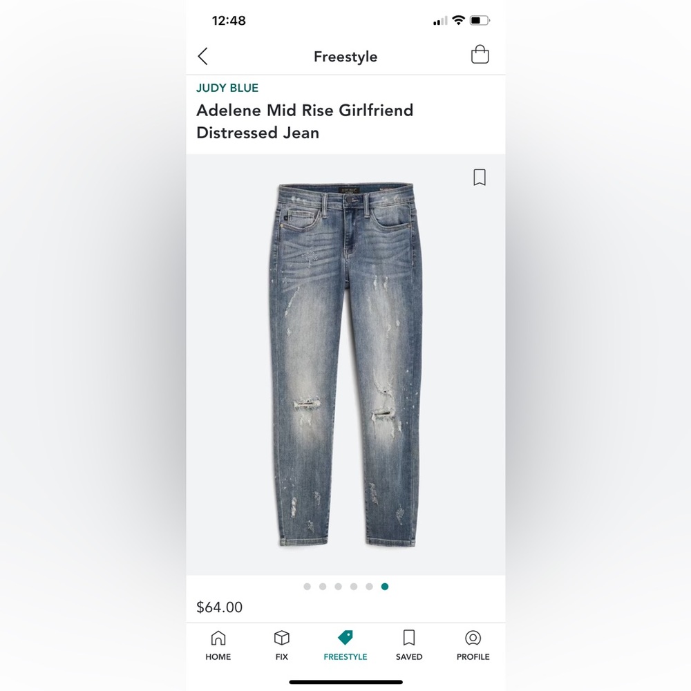 Adelene Mid Rise Girlfriend Jean